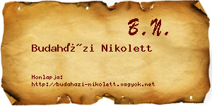 Budaházi Nikolett névjegykártya