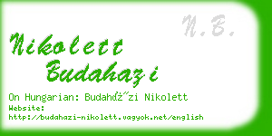 nikolett budahazi business card